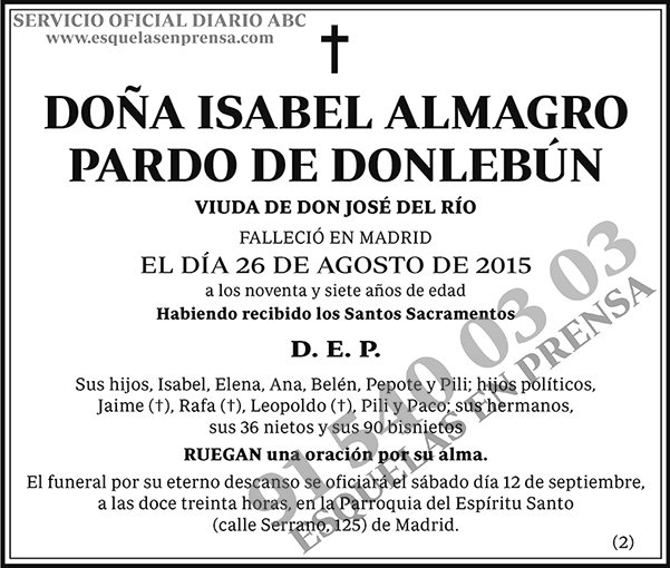 Isabel Almagro Pardo de Donlebún